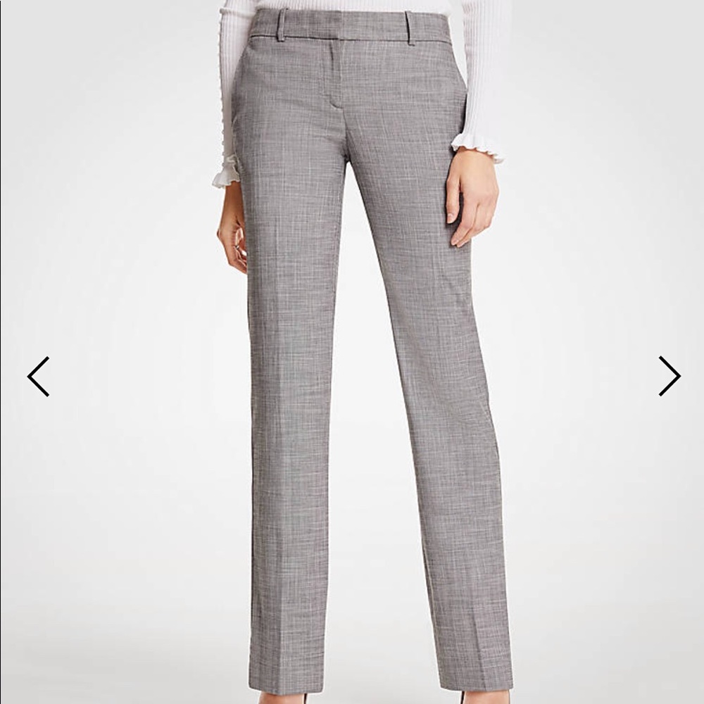 Ann Taylor Straight Leg Pants -Crosshatch - Size 6